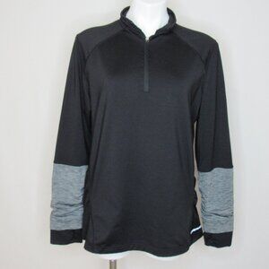 Obermeyer Black Ballet 1/4 Zip Baselayer Top Fleece Lined Women's XL Xlarge